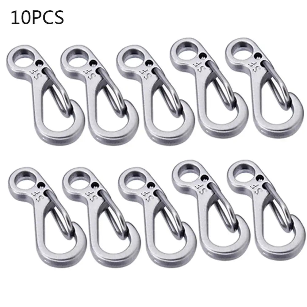 10-Pack Mini Spring Carabiner Keychains