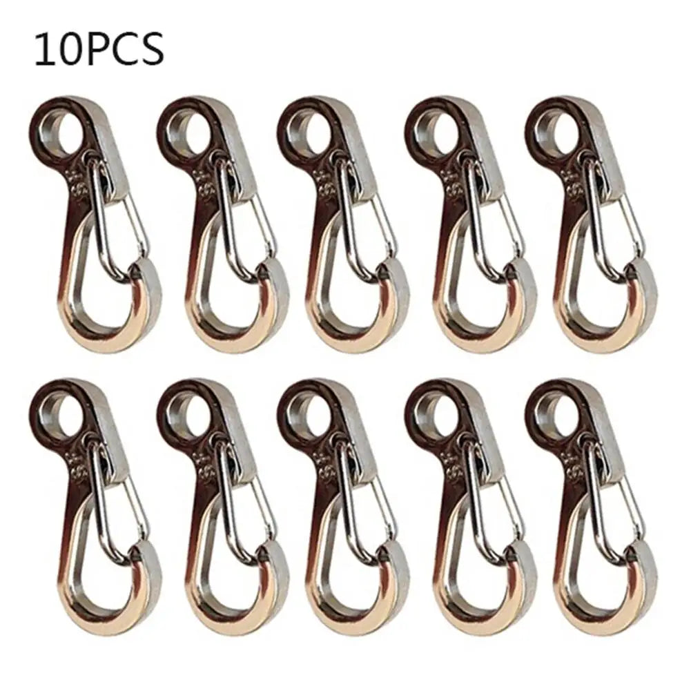 10-Pack Mini Spring Carabiner Keychains