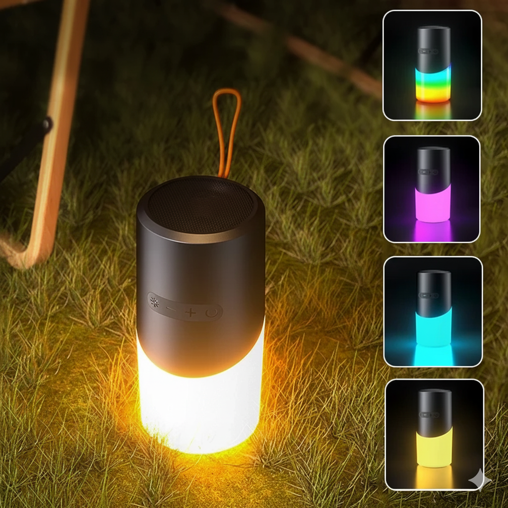 Portable Bluetooth Speaker with RGB Light & Handle